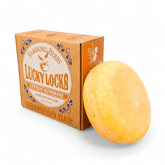 Lucky Locks | Citrus Sunshine | Natural Shampoo Bar | Zero Waste Hair Care | Sulfate Free