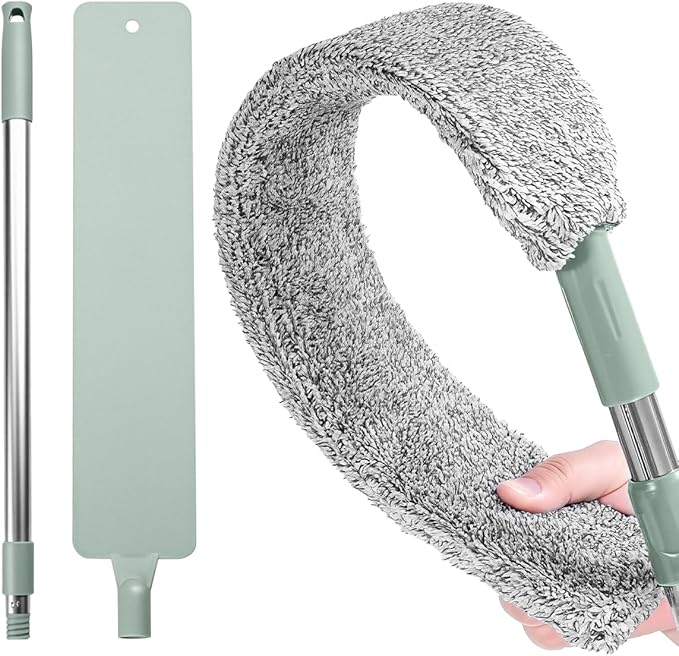 Sakerplus Retractable Gap Dust Cleaner, Artifact,Extendable Duster Cleaning Tool for Hard-to-Reach Areas, Reusable Washable Dusting Wand for Home,Ceiling,Blinds,Under Furniture (2)