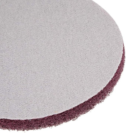 uxcell 5 Inch Scrubber Scouring Pads Drill Scuffing Disc Hoop and Loop Surface Conditioning Disc 8pcs