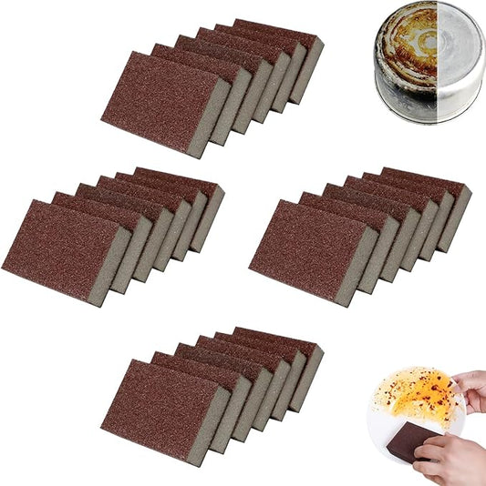 Magic Emery Cleaning Sponge, Nano Carborundum Sponge for Pots and Pans, Heavy Duty Magic Emery Sponge for Kitchen Surface Cleaning, Efficient Magic Eraser for Pots and Pans (24Pcs)