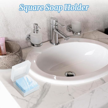 1PCS Travel Soap Case Compatible with DR. Squatch Soap Holder Container with Draining Pad & Lid, Fits Bars Square, Waterproof Portable Travel Holder for Bathroom Gym Camping Outdoor Use