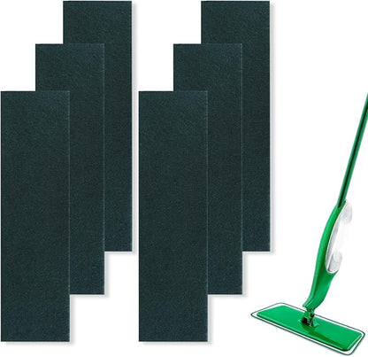 18in Reusable Scrub Mop Pads: 6 Pack Washable and Scrubbing Replacement Pads Compatible with Bona, Rubbermaid and Libman Microfiber Mops