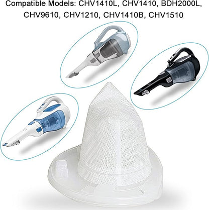 6 Pack Replacement Filter for Black & Decker Dustbuster AdvancedClean Cordless Handheld Vacuum VF110 CHV1410L CHV1410 CHV9610 CHV1210 CHV1510 CHV1410B Dust Buster Compact Hand VAC BDH2000L 90558113-01