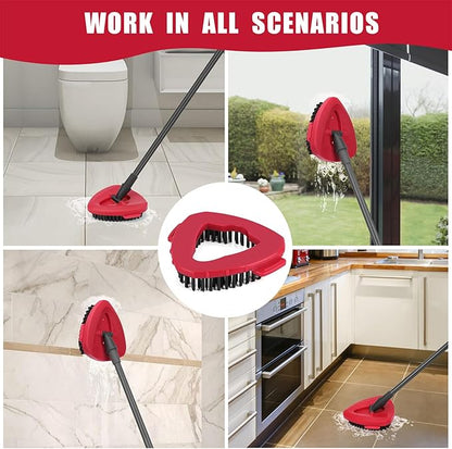 2 Pack Scrub Brush Replacement Head for O Cedar EasyWrin Spin Mop 1 Tank System, Spin Mop Replace Head Base, Shower Floor Scrubber, Hard Bristle Cleaning Brush for Bathroom Kitchen Wall Tile