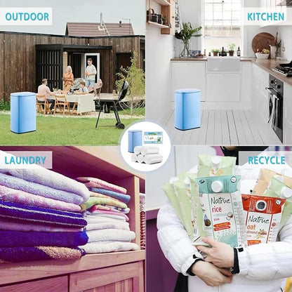 tall kitchen white trash-bags 13 gallon - kitchen garbage bags unscented biodegradable 60 Count Office waste basket Liners recycling Compostable Strong Thick Bulk Inwaysin