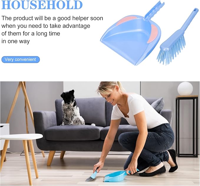 Zerodeko 1set Dustpan and Broom Home Cleaning Ergonomic Design for Desktop Car Interior and Narrow Corners Portable Dustpan Supplies Convenient Dust Cleaning Tools
