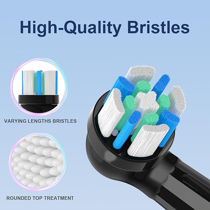 6 Pack IO Brush Head Compatible with Oral B IO 2/3/4/5/6/7/8/9/10/Deep Clean Electric Toothbrush, Replacement Heads Compatible with Oral B IO for Effective Cleaning (Black)
