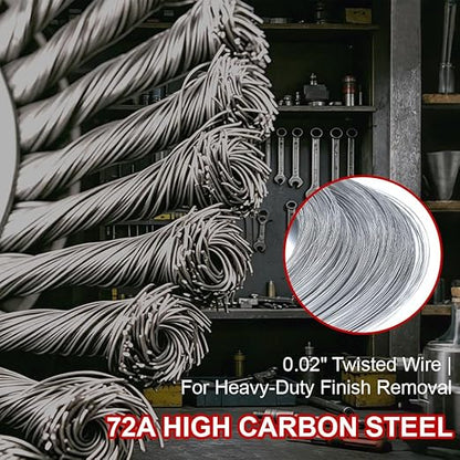 9 Pack Wire Wheel Brush for Angle Grinder, Wire Wheels Attachment for 4-1/2" Angle Grinders, Screws on 5/8” Thread, 4 Inch Knotted Twist Carbon Steel Brush Set for Rust, Paint & Metal Removal