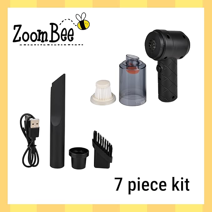 13" Mini Handheld Vacuum Cleaner - 120W, 12000pa Suction Power, Cordless, Rechargeable - Perfect for Dust, Pet Hair, Crumbs - Lightweight, Home, Office, Auto Detailing, Keyboard, Bricks, Ornaments