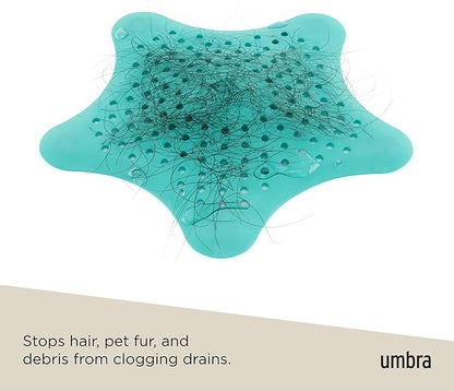 Umbra Starfish Drain Cover/Hair Catcher, Surf Blue