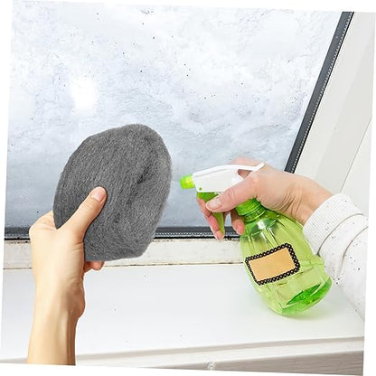 PRETYZOOM 2 Rolls of Steel Wool Pads Reusable Wire Mesh Cleaning Wool for Polishing Wood Metal and Rust Removal