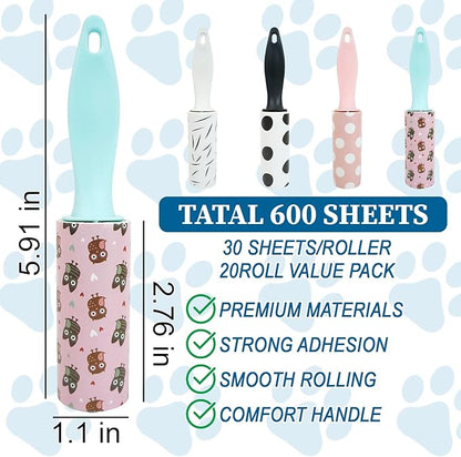 40Pcs Mini Lint Roller Travel Size, Mini Lint Roller for Purse, Portable Lint Rollers for Pet Clothes Travel Lint Bursh Rollers, Cat Hair Extra Sticky Clothes Removal Tool for Bag Furniture 5.9×1.1In