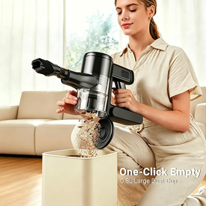 HOLOGO Cordless Vacuum Cleaner,40 Mins Runtime Lightweight Stick Vacuum Cordless,Self-Standing,Powerful Suction, Anti-Tangle Brush,Rechargeable Battery Vacuum for Carpet,Pet Hair,Hardwood Floor