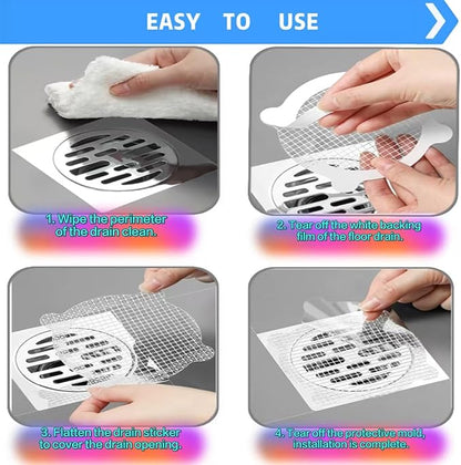 50 Pack Disposable Shower Drain Hair Catcher Shower Drain Hair Collector Drain Hair Catcher for Bathroom Bathtub Kitchen Sink Shower Filter Drain Hair Blocker Prevent Clogs