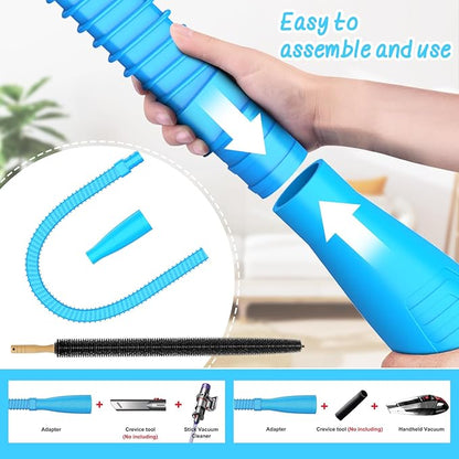 Sealegend 2 Pieces Dryer Vent Cleaner Kit New Upgrade Dryer Lint Brush Vent Cleaner Vacuum Attachment, No Noise Vacuum Hose