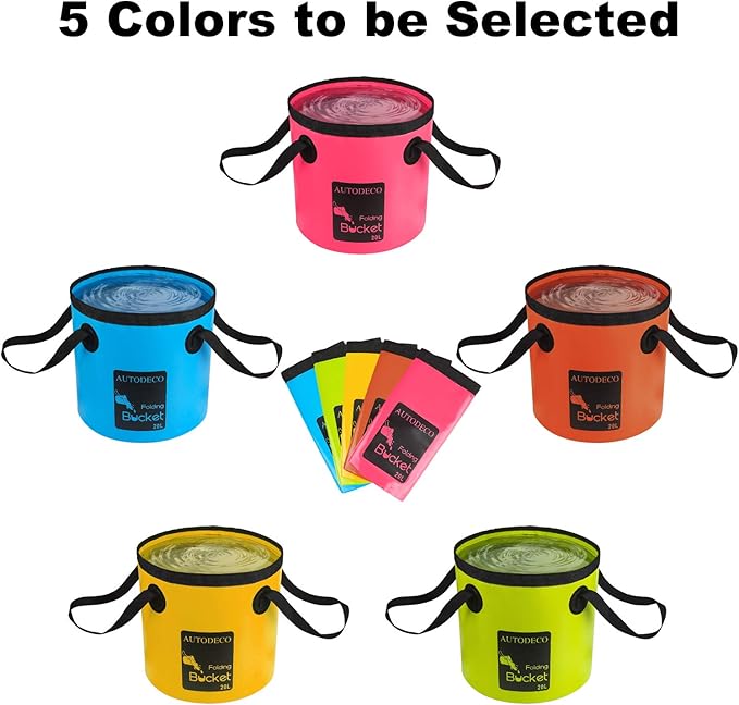 Collapsible Bucket 5 Gallon Container Folding Water Bucket Portable Wash Basin 20L