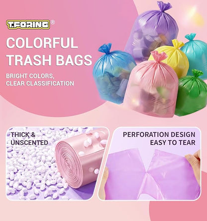 Small Trash Bags 3 Gallon -150 Count Mini Garbage Bags Unscented,12 Liter Colored Plastic Trash Can Liners,Strong Wastebasket Liners for Bathroom Toilet and Home
