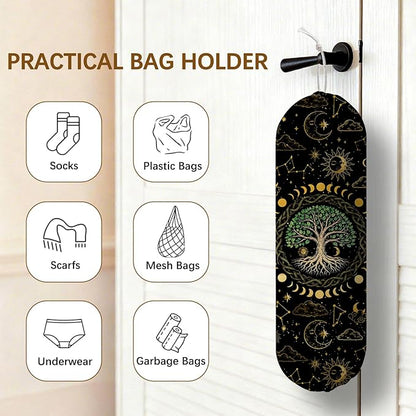 Plastic Bag Holder Dispenser, Tree Plastic Grocery Bag Organizer & Wall Mount Paper Trash Bag Saver Storage for Kitchen Home Pantry Decor, Tree Shopping Bags Storage Dispenser