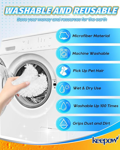 8 PCS Universal Microfiber Cloths for Handheld Steam Cleaner Accessories Compatible with Bissell Steam Shot Omni Compatible with PurSteam/Wagner Spraytech/McCulloch Reusable Washable Steam Mop Cloths