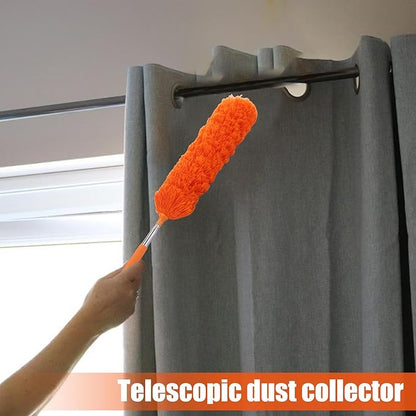 Fiber Dusting Brush, Multifunctional Extendable Dusting Wand, Washable Ceiling Duster, Cobweb Ceiling Duster with Extension, Cleaning Feather Dusters for Cleaning Ceiling Fan Furniture