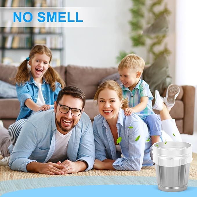 Small Trash Bags Bathroom Garbage Bags 4 Gallon, Inwaysin 15-20 Liter White Mini Trash Bags, Office Waste Basket Liners Compostable Plant Based Bin Bags, 200 Count