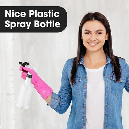 Eccliy 12 Pcs 16 Oz Plastic Spray Bottle, Adjustable Empty Reusable Sprayer for Cleaning, Planting, Water, Bathroom and Kitchen, BBQ, Commercial and Residential (Measurement,Black)