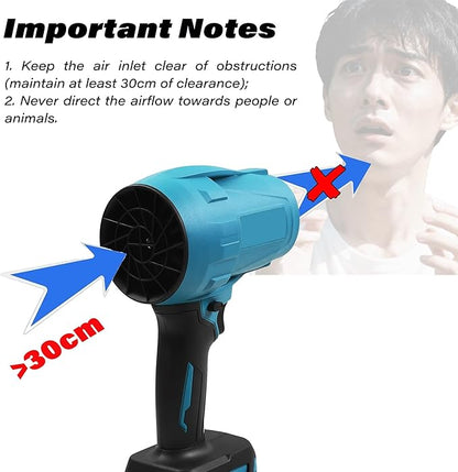 Fits Makita Turbo Jet Blower, 160MPS Brushless High-Speed Mini Jet Dry Fan Blower for Makita 18V Battery, Cordless Handheld Turbo Super Power Air Duster for Snow Leaf Cleaning Camping (Bare Tool)