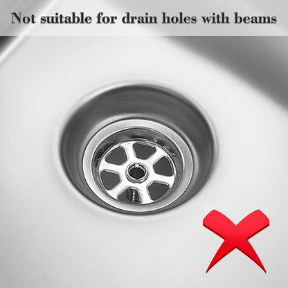 3Pcs Sink Drain Strainer，Shower Strainer Drain Hair Catcher Floor Drain Filter with Handle Stainless Steel Drainer Filter Used to Prevent Clogging of Kitchen Sinks (2.17")