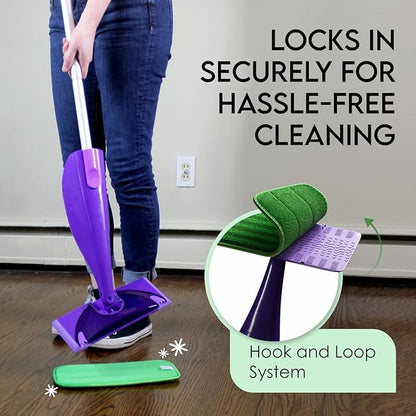 Heavy Duty Microfiber Mop Refill Pads - Extra Thick, Premium Quality Mop Pad Replacements Refills for Wet and Dry Mopping Up Dirt, Dust, Dog Hair and Cat Hair