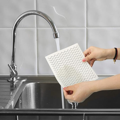 Boao 12 Pack Swedish Kitchen Dishcloths Absorbent Cellulose Sponge Cloth Reusable Cleaning Cloths No Odor Dish Towels for Kitchen, 6 Styles