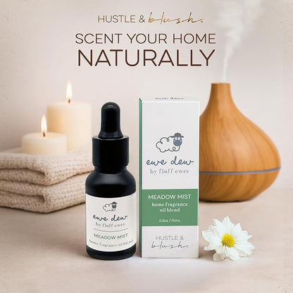 Hustle & Blush Essential Oil for Dryer Balls, 15ml Meadow Mist, Natural Laundry Fragrance, Long-Lasting Fresh Scent, Wool Dryer Balls Ideal for Diffusers, Candle Making, Multi-Use for Home & DIY