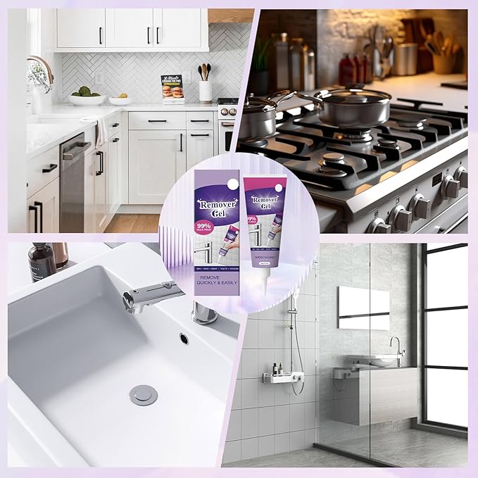 2Pcs Cleaning Remover Gel, Powerful Household Cleaning Gel, Suitable For Cleaning Crevices In Bathroom And Kitchen Sinks, Windows, Etc, Highly Effective In Penetration, Not Damage The Surface