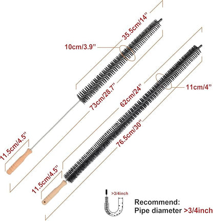 Dryer Cleaner Vent Brush - 70cm or 75cm Long Flexible Dryer Vent Cleaner & Refrigerator Condenser Coil Brush Long Flexible Refrigerator Coil Cleaning Brush (Short Brush)