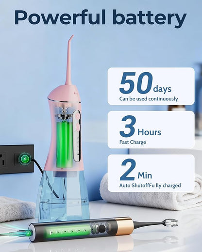 Electric Toothbrush Water Flosser Adults, Sonic Electric Toothbrush and Electric Floss for Adults and Kids, Water Dental Picks, Cleaning and Flossing Dental Care, Waterproof