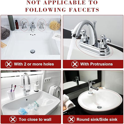 33 inch Sink Splash Guard Mat, Sink Faucet Drying Mat, Silicone Faucet Handle Drip Catcher Tray, Longer Silicone Sink Mat for KitchenBathroom, Drip Protector Splash Countertop (Black)