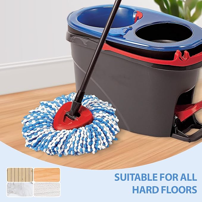 Nuorest Spin Mop Replacement Heads, Microfiber Mop Refills, Easy to Replace (4 Heads)