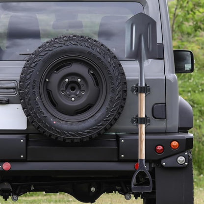 2 Pack Heavy Duty Magnetic Shovel Holder for Truck, No-Drill Strong Metal Magnet Hook Mount Rack for Flag, Paddle, Utility Tool, Organizer for RV, Garage, Trailer, Cruise, ATV Storage