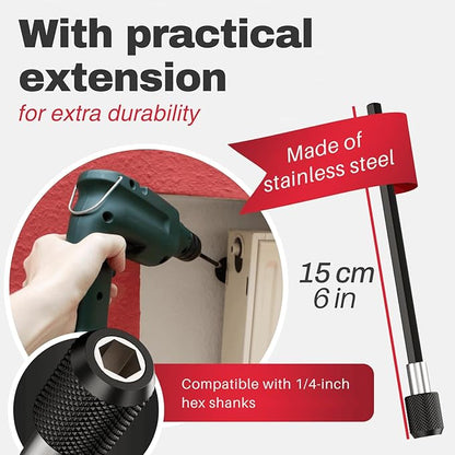 Drill Brush Attachments for Cleaning [Set of 6] Universally Cleans Cars, Rims, Upholstery, Tiles, and More I Brush Drill Attachment for Cleaning I Drill Brush for Car Detailing (Red-White-Black)