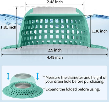 Aluvor Shower Drain Hair Catcher Bathtub Drain Cover Shower Protector for Pop-Up & Regular Drains