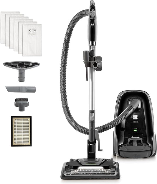 Kenmore BC3006 400 Series Pet Friendly Lightweight Bagged Canister Vacuum Cleaner 2-Motor Design with Hair Eliminator Brushroll, HEPA Filter, LED Headlight, Extended Wand and Auto Cord Rewind