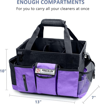 Cleaning Caddy for Cleaning Suppliers Organizer with Pockets for House Cleaning Essentials, Cleaning Organizer, Wearable Cleaing Bag Tote, Storage Caddy for Housekeeping