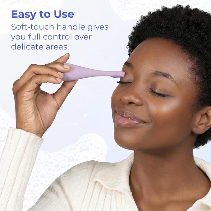 Blinkjoy Electric Eyelid Brush 2 – Optometrist Approved Lid Hygiene Tool for Demodex, Blepharitis & Dry Eyes – Gently Removes Dirt, Oil & Makeup to Support Healthy Lid Hygiene (Purple)