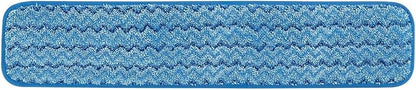 Rubbermaid Commercial Products HYGEN Microfiber Wet Mop Head Pad, 24 inch, Blue, for Janitorial/Professional Cleaners and Heavy-Duty Industrial Floor Cleaning/Mopping/Scrubbing