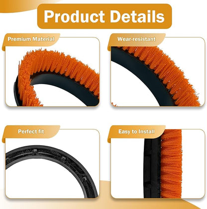 237047 Orbiter Orange Scrub Brush for ORB550MC Orbiter Floor Machine, Heavy-Duty Brush, 12” Diameter,(1 Pack)