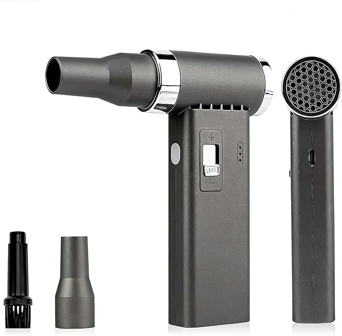 Air Duster – Super Power Handheld Air Duster with High-Speed 110000RPM, Rechargeable Brushless Motor Durable Blower, stepless Adjustable Dust Blower for Keyboard, PC, Car & Home Cleaning