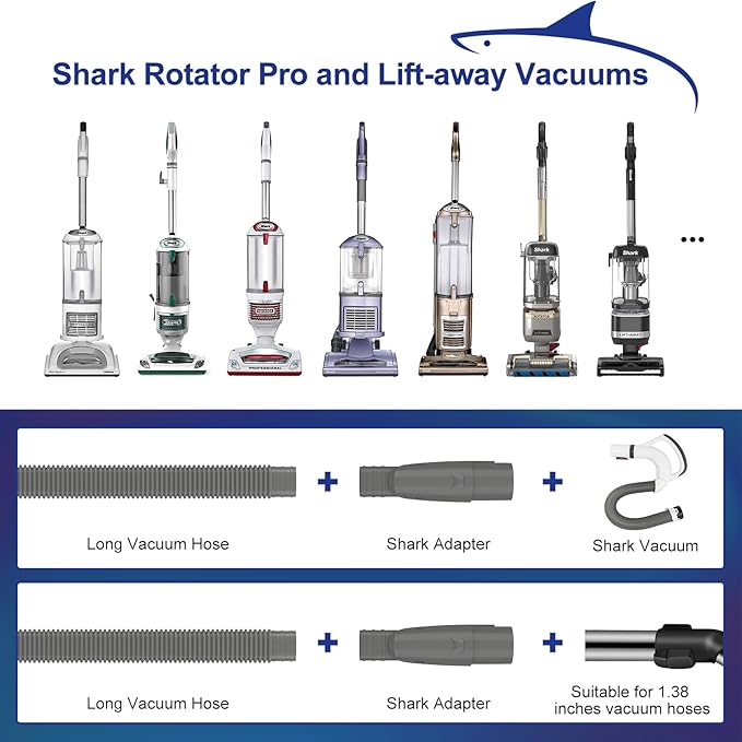 Sealegend Dryer Vent Lint Vacuum Atttachments Compatible with Shark NV360,NV350, NV351,NV352, NV353,NV500, NV501 Vacuum Cleaner Hose,Flexible Dryer Vent Cleaner Kit with Lint Remover Brush