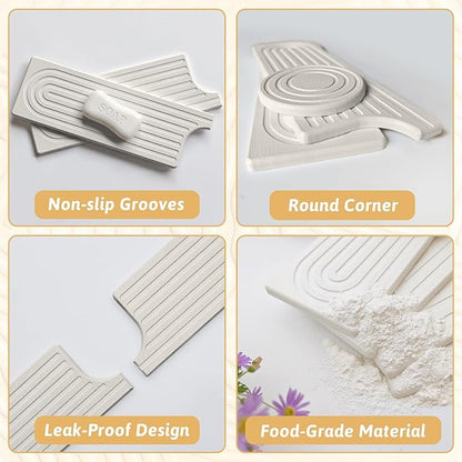 New Version Super Absorbent Faucet Mat, Kitchen Sink Dish Drying Stone Tray, Prevents Moisture Buildup, Diatomaceous Earth Faucet Handle Drip Catcher, Sink Splash Guard Bathroom Accessories, Ash Gray