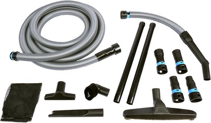 Quick Click Multi-Brand Power Tool Dust Collection Adapter Set and Full Cleanup Vacuum Accessories with 16 Ft. Hose for Home and Shop Wet/Dry Vacuums