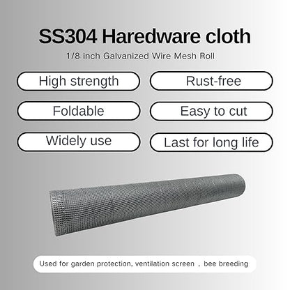 1/8 inch Hardware Cloth 24 in. x 10 ft. - Galvanized Wire Mesh Roll