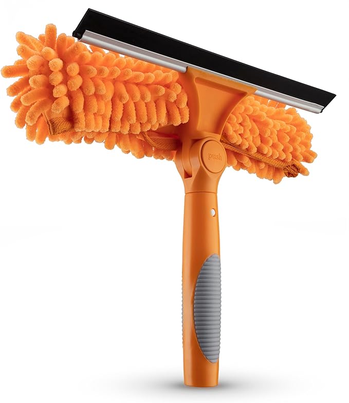 1.5-3 Window Squeegee for Home with Extension Pole // Window Glass Cleaner Tool for Window Cleaning // Car Squeegee for Window Cleaning // Best Tool to Clean Windows Outdoor and Indoor